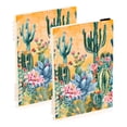 thumbnail image 1 of Cactus Ring Binder Notebook Journey Note Diary College Ruled Spiral Notebook Study Loose Leaf Paper A5 60 Pages, 1 of 8