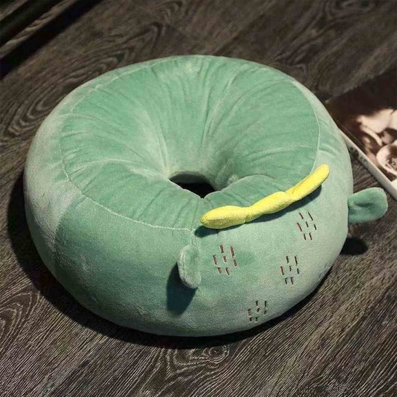 Cactus Round Donut Seat Cushion with Center Hole - Multi-Use Plush Padded Cushion for Office, Yoga, Living Room Sofa & Desk Chair Comfort
