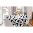 thumbnail image 1 of Cactus Round Tablecloth, Monochrome Saguaro Succulent Botanical Continuous Pattern Plain Background, Circle Table Cloth Cover for Dining Room Kitchen Decor, 60", Charcoal Grey White, by Ambesonne, 1 of 2