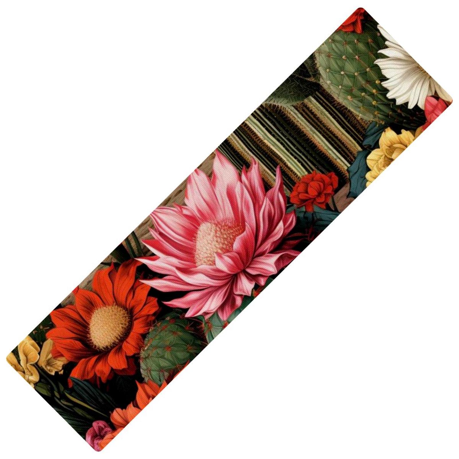 Cactus Rubber Mat Kitchen Runner, Absorbent Washable Rectangular Rubber ...