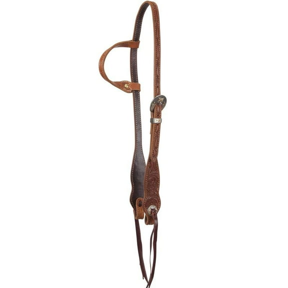 Cactus Saddlery Relentless Floral Tooled Headstall