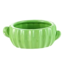 Cactus Shape Ceramic Pet Bowl Durable Hamster Food Dish For Small Animals Indoor Feeding Solution