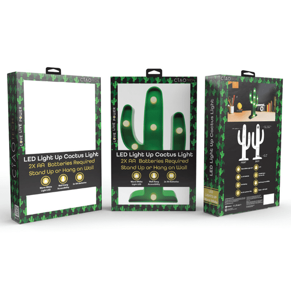 Cactus Shaped LED Light - Battery Powered