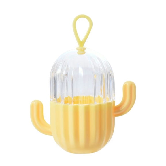 Cactus-Shaped Transparent PS Makeup Sponge & Blender Storage Case - Portable Powder Puff Holder for Travel