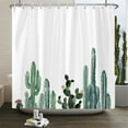 thumbnail image 1 of Cactus Shower Curtains Waterproof Polyester Fabric Shower Curtains Tropical Plants Bathroom Screen Curtain Home Decor 180X180cm, 1 of 5