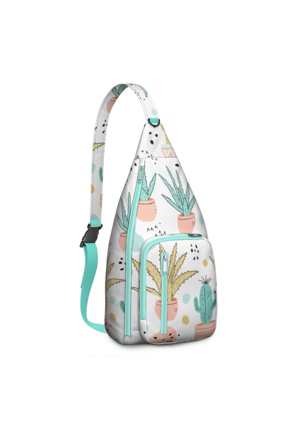 Cactus Sling Bag Crossbody Backpack,Sling Backpack Trendy Sling Backpack for Women/Men for Travel Outdoor Activities