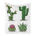 thumbnail image 1 of Cactus Soft Flannel Fleece Blanket, Pattern of Various Mexican Flora House Plant Assortment of Botanical Elements, Cozy Plush for Indoor and Outdoor Use, 50" x 70", Green Pink Grey, by Ambesonne, 1 of 6