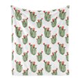 thumbnail image 1 of Cactus Soft Flannel Fleece Throw Blanket, Cacti Spikes and Red Flowers Mexican Hot Desert Vintage Image Artwork, Cozy Plush for Indoor and Outdoor Use, 50" x 60", Green and Orange, by Ambesonne, 1 of 6