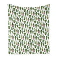 thumbnail image 1 of Cactus Soft Flannel Fleece Throw Blanket, Colorful Succulent Houseplants and Cactus Pattern Doodle Style Flowers Pots, Cozy Plush for Indoor and Outdoor Use, 70" x 90", Multicolor, by Ambesonne, 1 of 5