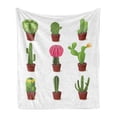 thumbnail image 1 of Cactus Soft Flannel Fleece Throw Blanket, Digitally Composed Echino Chin Hedge Cephalocereus Cactus Varieties Cartoon, Cozy Plush for Indoor and Outdoor Use, 70" x 90", Multicolor, by Ambesonne, 1 of 5