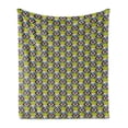 thumbnail image 1 of Cactus Soft Flannel Fleece Throw Blanket, Love Themed Geometric Background Diamond Pattern Rectangles with Plants in Pots, Cozy Plush for Indoor and Outdoor Use, 50" x 60", Multicolor, by Ambesonne, 1 of 5