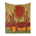 thumbnail image 1 of Cactus Soft Flannel Fleece Throw Blanket, Print Cartoon Like Cactus Design with Oriental Effects Art Image Print, Cozy Plush for Indoor and Outdoor Use, 50" x 70", Multicolor, by Ambesonne, 1 of 6