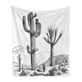 thumbnail image 1 of Cactus Soft Flannel Fleece Throw Blanket, Sketchy Hand Drawn Print of Desert Plants Mexican Travellers Image, Cozy Plush for Indoor and Outdoor Use, 50" x 70", Charcoal Grey, by Ambesonne, 1 of 6
