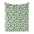 thumbnail image 1 of Cactus Soft Flannel Fleece Throw Blanket, Various Saguaro Botanical Exotic Succulent Mexican Tropical Floral Plants Cacti, Cozy Plush for Indoor and Outdoor Use, 50" x 60", Multicolor, by Ambesonne, 1 of 6