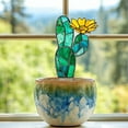 thumbnail image 1 of Cactus Stained Acrylic Sun Catchers Window Hangings, Succulent Plant Stained Glass Decor (No Pot), Home Garden Decoration, Gifts for Plant Lovers C, 1 of 9