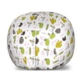 thumbnail image 1 of Cactus Storage Toy Bag Chair, Abstract Pattern with Botanical Elements Succulents and Flowers Little Triangles, Stuffed Animal Organizer Washable Bag, Small Size, Multicolor, by Ambesonne, 1 of 3