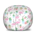 thumbnail image 1 of Cactus Storage Toy Bag Chair, Flamingos and Sleeping Plants in Pots Cartoon Pattern Tropical Bird, Stuffed Animal Organizer Washable Bag, Small Size, Multicolor, by Ambesonne, 1 of 3