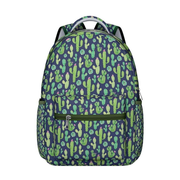 Cactus Students Backpack Boho Desert Cactus Art and Southwestern Succulent Design Watercolor Retro Minimalist Botanical School Bag for Students