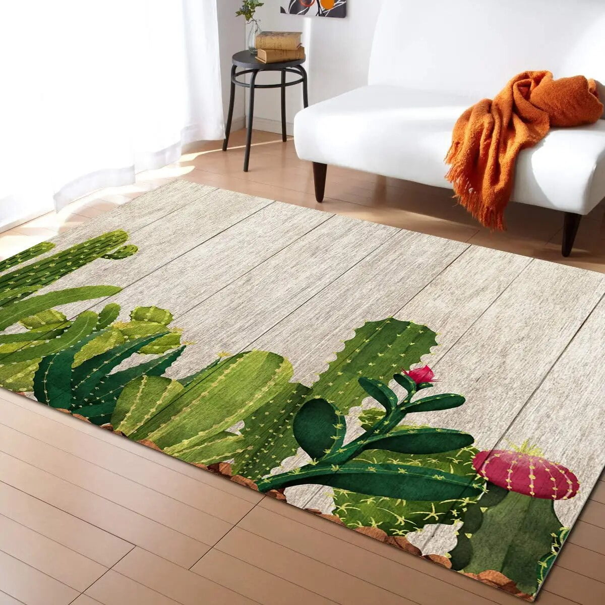 Cactus Succulent Carpet Cartoon Watercolor Style Are Rug Tropical Plant ...
