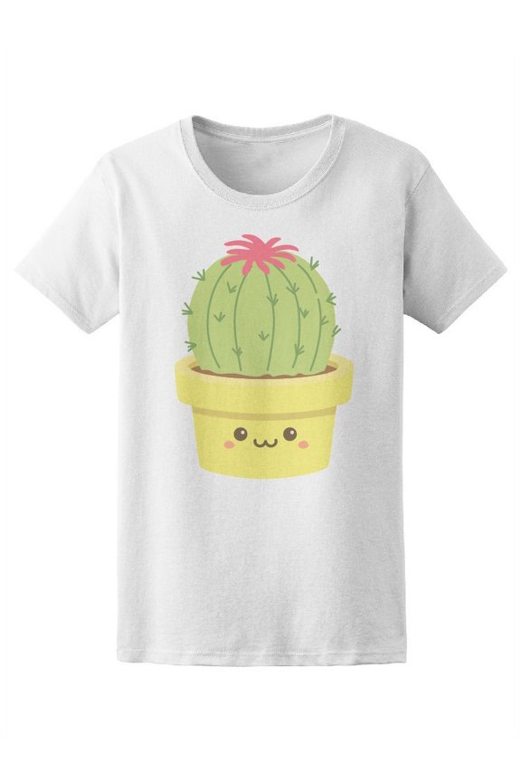 Cactus Succulent Funny Cartoon Tee Women's -Image by Shutterstock