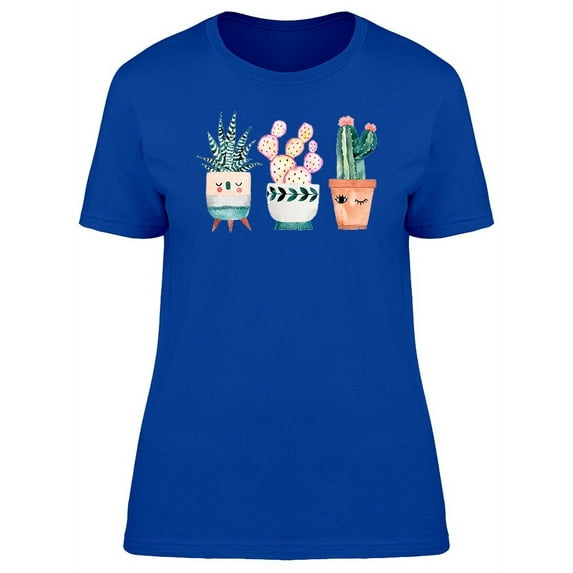 Cactus & Succulents Ethnic Pots T-Shirt Women -Image by Shutterstock, Female XX-Large