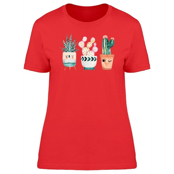Cactus & Succulents Ethnic Pots T-Shirt Women -Image by Shutterstock, Female XX-Large