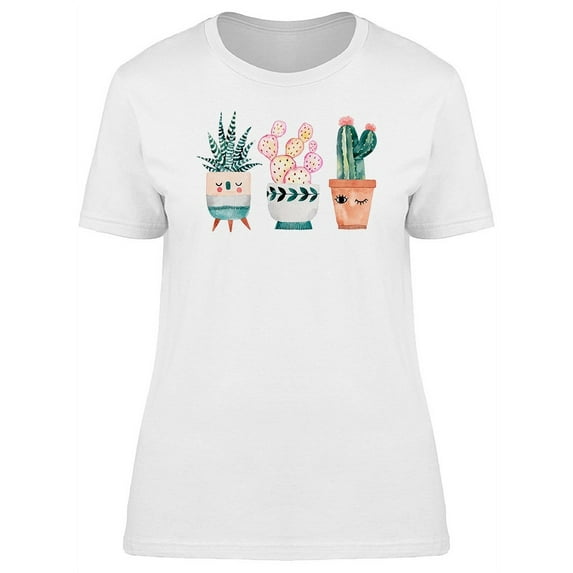 Cactus & Succulents Ethnic Pots T-Shirt Women -Image by Shutterstock, Female x-Large