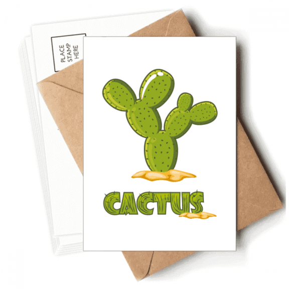 Cactus  Succulents Potted Green Postcards Envelopes Blank Note Cards Mailing