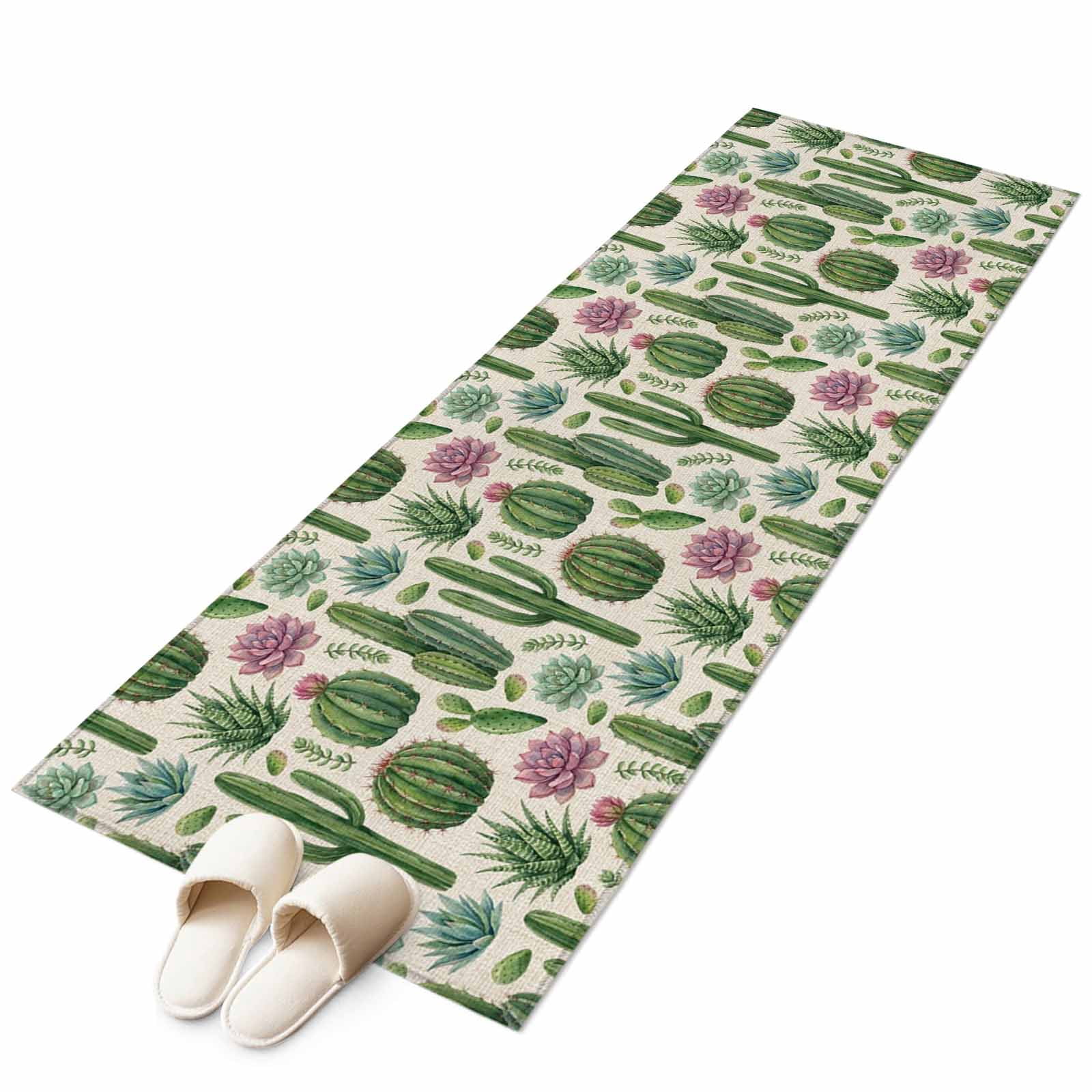 Cactus Summer Kitchen Runner Rug 2x6 Washable Runners for Hallway Non ...