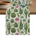 thumbnail image 1 of Cactus Summer Table Runner 70 Inches, Watercolor Tropical Botanical Linen Texture Bed Runner Dresser Scarves Tabletop for Indoor Outdoor Parties/Ceremony/Banquet, 13" x 70", 1 of 9
