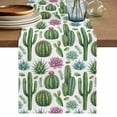 thumbnail image 1 of Cactus Summer Table Runner 90 Inches, Watercolor Tropical Botanical White Bed Runner Dresser Scarves Tabletop for Indoor Outdoor Parties/Ceremony/Banquet, 13" x 90", 1 of 9