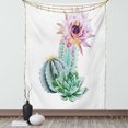 thumbnail image 1 of Cactus Tapestry, Cactus Spikes Flower in Hot Mexican Desert Sand Botanical Natural Image, Wall Hanging for Bedroom Living Room Dorm Decor, 40W X 60L Inches, Pink Green and Blue, by Ambesonne, 1 of 5