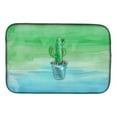 thumbnail image 1 of Cactus Teal & Green Watercolor Dish Drying Mat, 1 of 1