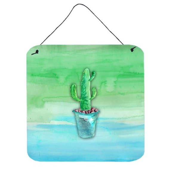 Cactus Teal & Green Watercolor Wall or Door Hanging Prints
