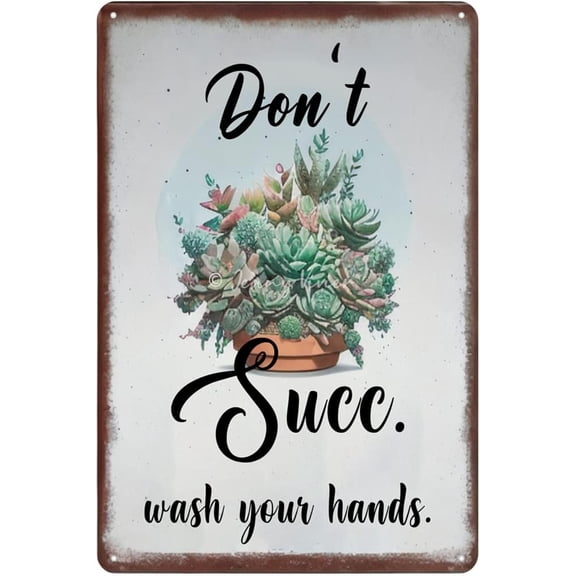 Cactus Theme Wall Decor Cactus Lovers Gift Rustic Farmhouse Sign Classroom Decor Succulent Teachers Gift Metal Tin Sign Poster Wall Plaque Garden Sign Flower Shop Sign 12x8 Inches