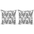 thumbnail image 1 of Ambesonne Cactus Throw Pillow Cover 2 Pack, Boho Style Botanical, 20", Grey White, 1 of 2