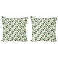 thumbnail image 1 of Ambesonne Cactus Throw Pillow Cover 2 Pack, Succulent Doodle Pots, 18", Multicolor, 1 of 2