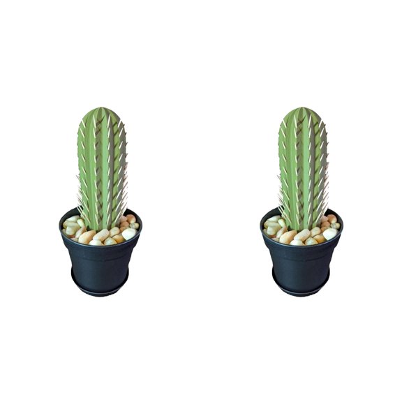 Cactus Toothpick Holder 3D Printed Cactus Toothpicks Dispenser Decorative Succulents Cactus Toothpick Dispensers Cactus Shaped Toothpicks Container Holders For Kitchen Gadgets, 29CM, Green 2PCS