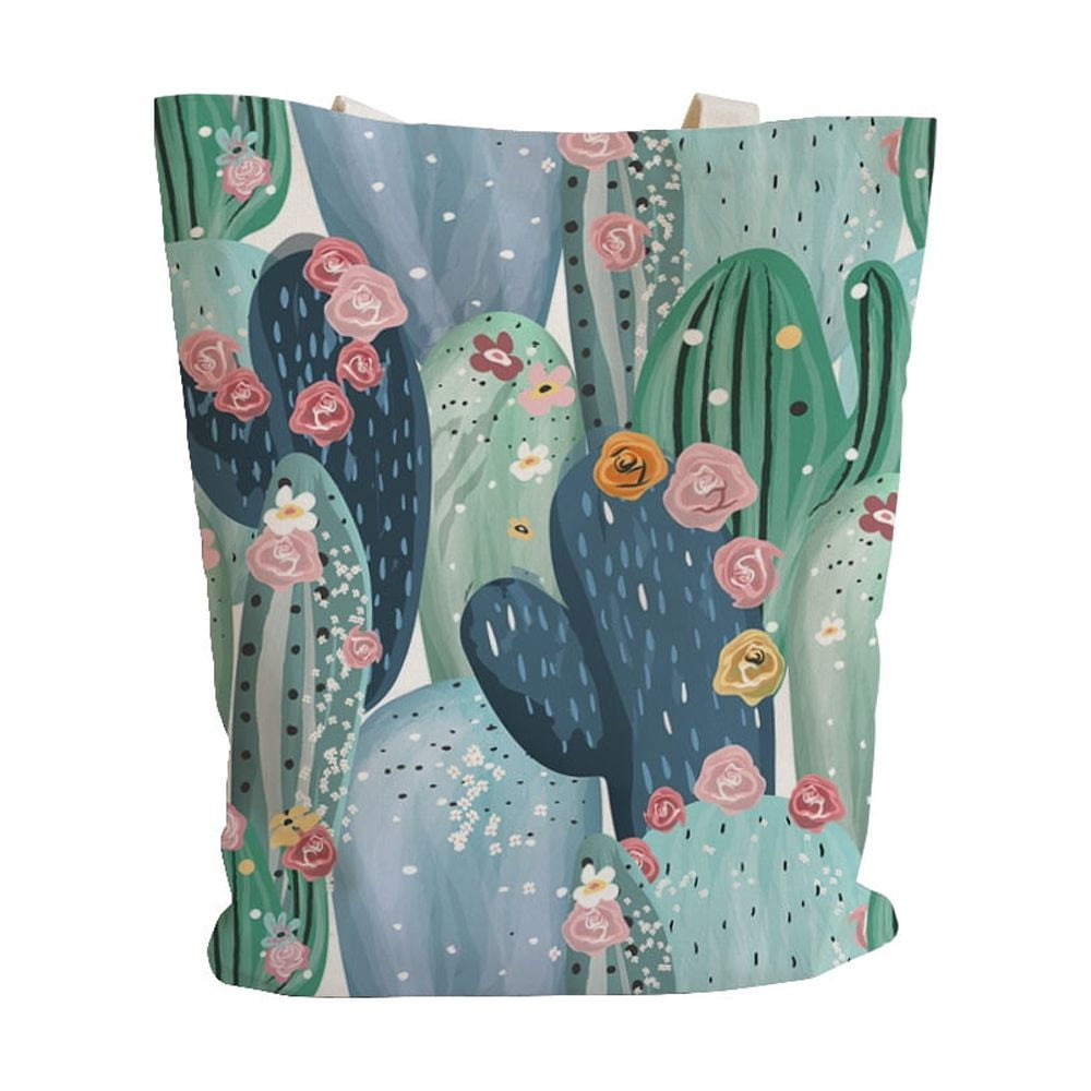 Cactus Nature Tote Bag Shoulder Bags Handbags Horizontal Reusable Eco ...