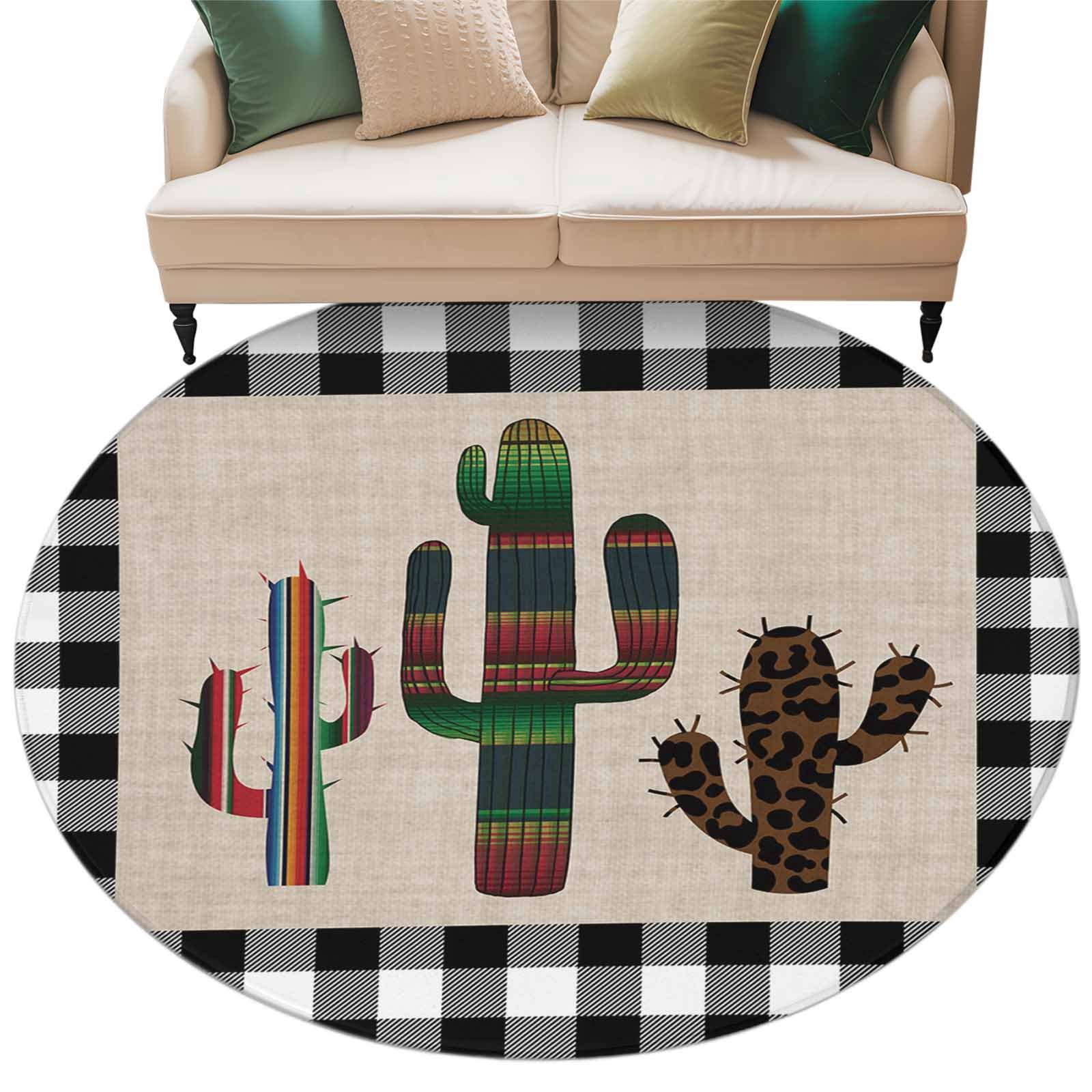 Cactus Tropical Plant Large Area Rugs for Bedroom Living Room, Soft Non ...
