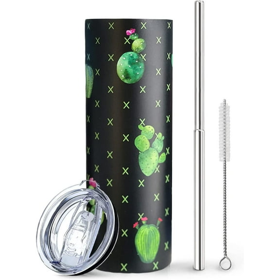 Cactus Tumbler-Cute Cactus Cup Gifts for Women,Plant Lady Gifts,Cactus Gifts for Gardeners Women,Plant Gifts for Plant Lovers-Cactus Designs,Cactus Decor-Funny Tumblers for Women