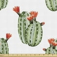 thumbnail image 1 of Ambesonne Mexican Fabric by the Yard Upholstery, Cactus Plant Desert, 3 Yards, Green and Orange, 1 of 4
