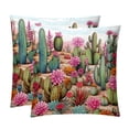 thumbnail image 1 of Cactus Velvet Throw Pillows Set of 2 - Decorative Pillows with Unique Patterns for Sofa Couch Bed - Pillow Covers - Available in 16x16, 18x18, 20x20 Inches, 1 of 6