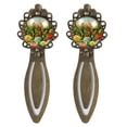 thumbnail image 1 of Cactus Vintage Copper-Colored Lace Bookmarks - Stainless Steel Reading Accessories - Set of 2 Bookmarks for Book Lovers, 1 of 5