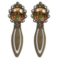 thumbnail image 1 of Cactus Vintage Copper-Colored Lace Bookmarks: Stainless Steel Reading Accessories for Book Lovers - Set of 2, 1 of 5