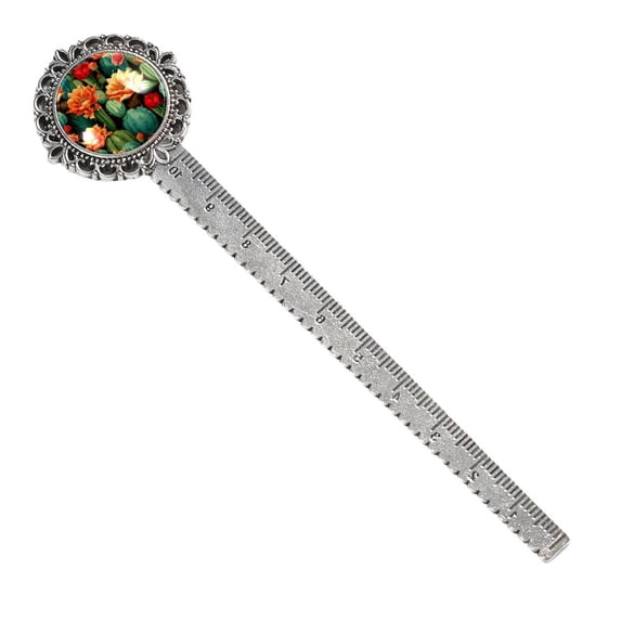 Cactus Vintage Silver Lace-Edged Bookmark - Gift for Readers and Book Lovers