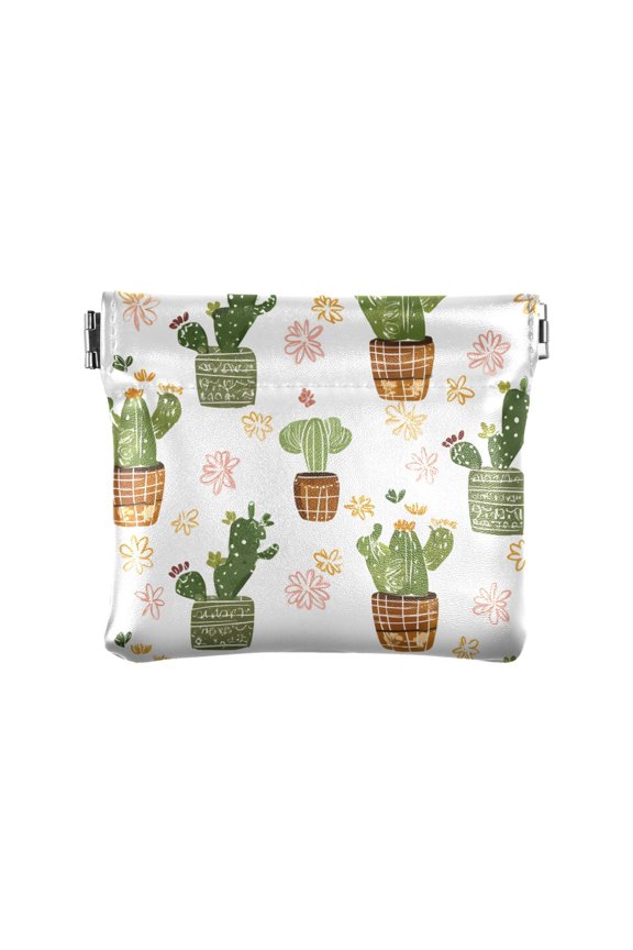 Cactus Wallet Small PU Leather Change Pouch Wallet for Women