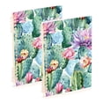 thumbnail image 1 of Cactus Watercolor Print Ring Binder Notebook Journey Note Diary College Ruled Spiral Notebook Study Loose Leaf Paper A5 60 Pages, 1 of 8