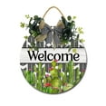 thumbnail image 1 of Cactus Welcome Front Door,Horizontal Round Door Wreaths,Housewarming Gift Farmhouse Wood Door Hanger for Home Decor Indoor and Outdoor, Classroom, Yard, Porch Décor, 1 of 5