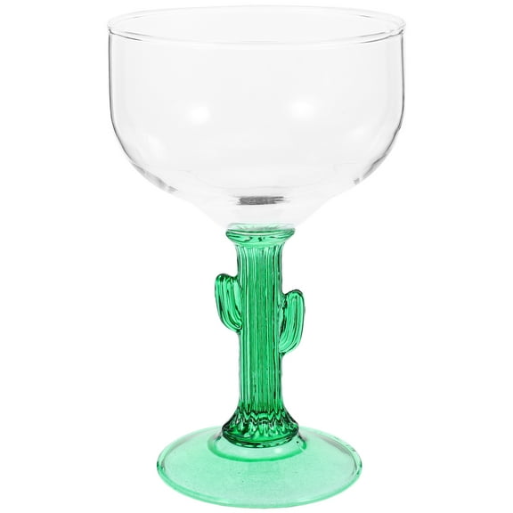 GOOHOCHY Cactus Shaped Wine Cup Glass 1Set Cactus Wine Glasses 6.2x4.1x4.1in